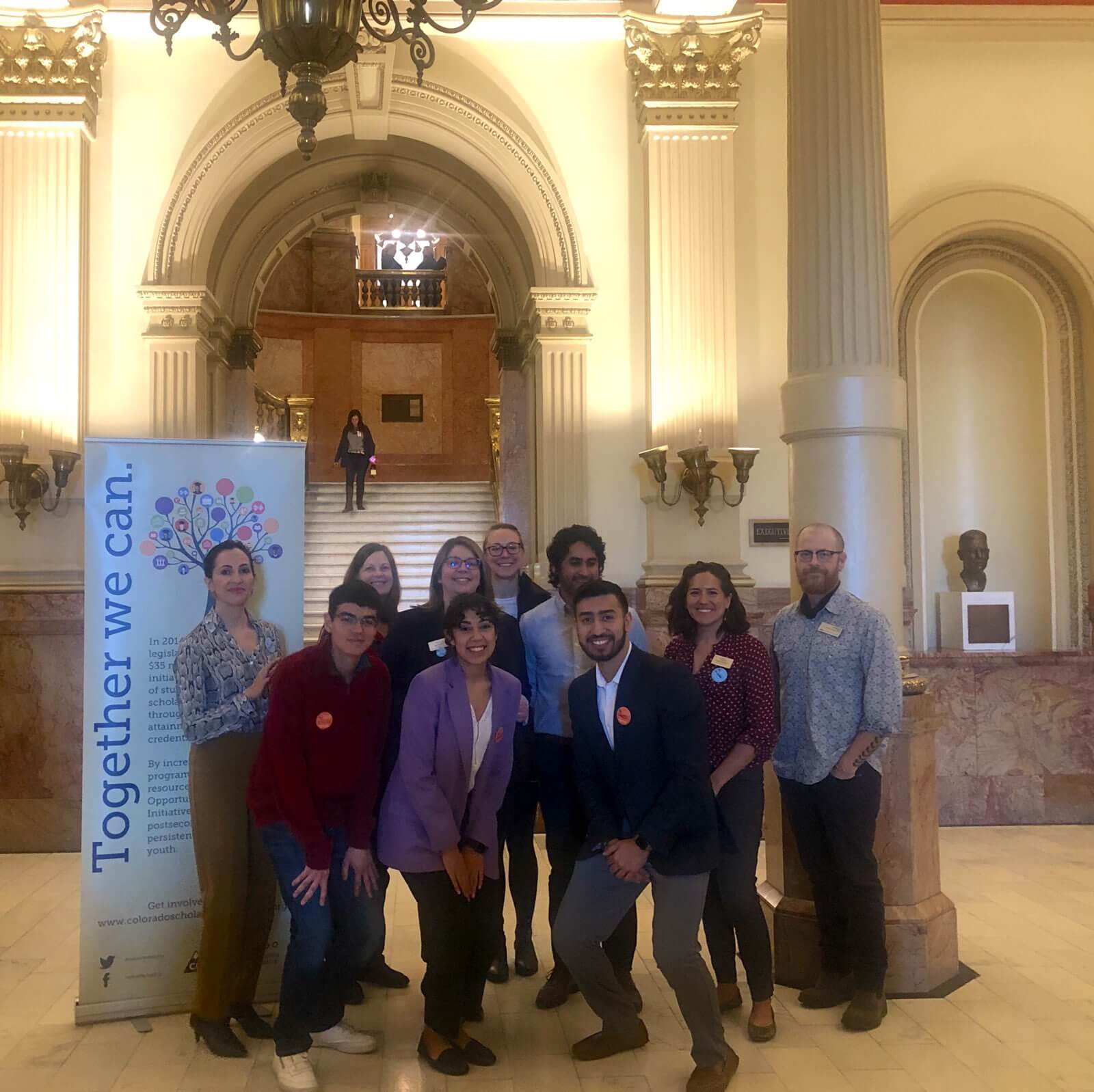 Colorado Opportunity Scholarship Initiative (COSI) was signed into law in June 2014 and celebrated by DSF staff and alumni at the Capital (2020).